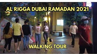 Dubai streets during Ramadan iftar night 2021 Al rigga metro station to Al ghurair mall walk