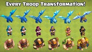 Every Troop Level 1 to Max Transformation | Town Hall 17 - Clash of Clans