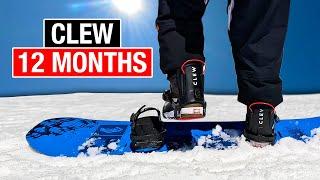 12 Months Snowboarding with Clew Step In Bindings