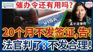 催办令到底有用吗？签证20个月还没发，告！法官判了：不发合理？！ | 移民美国 | 移民案例评析
