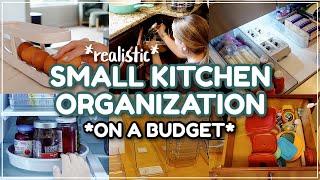 SMALL KITCHEN ORGANIZATION ON A BUDGET 2024 / Clean, Declutter & Organize / Realistic Organization