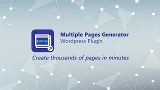 Generate SEO-Optimized Bulk Pages in WordPress | Multi Page Generator Tutorial