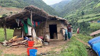 Best Life in The Nepali Mountain Village During The Rainy Time | How People Live in Nepal with Rain