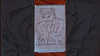 Youngest World Chess Champion  Gukesh Domaraju Drawing Outline️‍🩹️#shorts#gukeshdommaraju #art