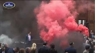 Serbian Opposition MPs Throw Smoke Grenades Inside Parliament