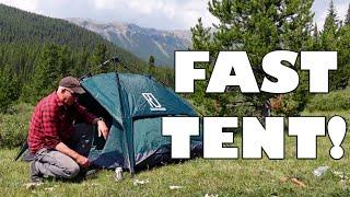 Reactive Outdoor 3 Second Tent in the Rockies - 3 Secs Tent Setup is Fast & Take Down is Fast!