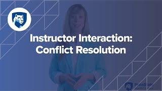 Conflict Resolution within Group Work in Online Classes
