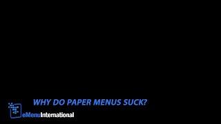 Paper Menus Suck