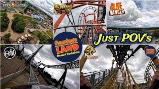 Flamingo Land JUST THE POV's | Sik - Kumali - Mumbo Jumbo - Cliffhanger - Pterodactyl