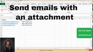 send emails with an attachment from Excel list