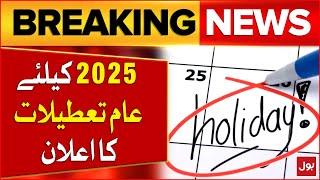 Government Announces Public Holidays For 2025 | Latest Updates | Breaking News