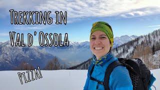 Trekking in Val d'Ossola - Monte MONCUCCO da DOMODOSSOLA - Cucina outdoor PIZZA e neve