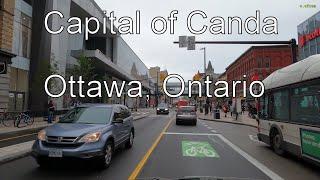 [4K] Driving in City of Ottawa, Capital of Canada