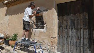 Project preparation & organisation. Supporting stone walls to make an opening