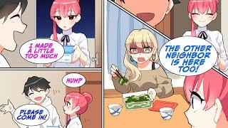 ［Manga dub］I ran into the neighboring beautiful lady［RomCom］