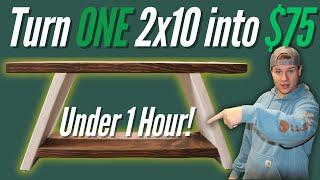 Make $75 in Under 1 Hour With This Simple Bench Build! (Step by Step DIY Build)