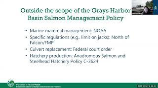 Grays Harbor Basin Salmon Management Policy virtual public meeting Sept. 4, 2024