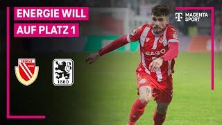 FC Energie Cottbus - TSV 1860 München, Highlights mit Live-Kommentar | 3. Liga | MAGENTA SPORT