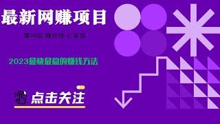 2023年最新灰产网赚项目， 一个能让你在家就能躺赚的网络赚钱项目，轻松月入50000+  适合所有人的无门槛网赚项目！|网络赚钱 兼职副业|赚钱 方法 |