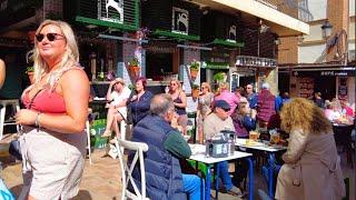 BENIDORM  OLD TOWN PACKED BARS & RESTAURANTS March 2025 Costa Blanca SPAIN 4K