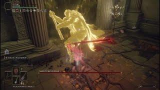 Elden Ring - Godfrey, First Elden Lord (Golden Shade) ONE HIT KILL (Marias Executioner's Sword,NG)