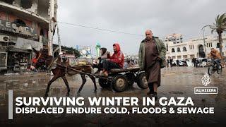 Gaza’s displaced endure cold, floods, and sewage as winter worsens humanitarian crisis