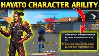 FREE FIRE HAYATO CHARACTER ABILITY | HAYATO CHARACTER ABILITY | HAYATO CHARACTER IN FREE FIRE |