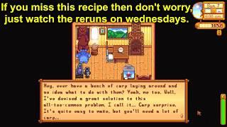 How to learn Carp Surprise recipe - Stardew Valley 1.4