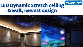 LED dynamic lightbox, stretch ceiling & wall decoration, 2021 newest design