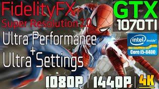 Marvel's Spider Man Remastered | GTX 1070 TI + i5-8400 | FSR-2.0 + ULTRA SETTINGS | 1080p,1440p, 4K