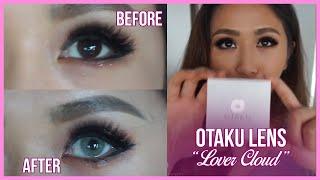 [REVIEW] Otaku lens in Lover Cloud (TRY ON) | Best Colored Contacts For Dark Eyes |