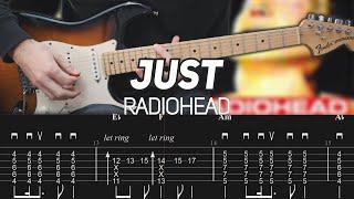 Radiohead - Just (Guitar lesson with TAB)