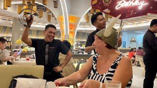 MY FAMILY IS SHOCKED BY THIS FILIPINO RESTAURANT! Birthday party in unlimited buffet!