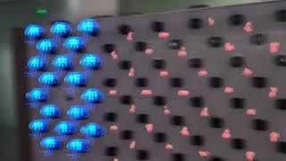 100pcs 3D hologram led fan aging in factory