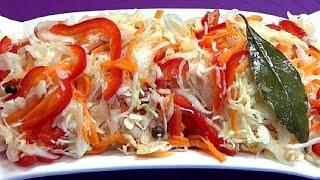 Эта маринованная капуста вкуснее чем квашеная. Готовить просто