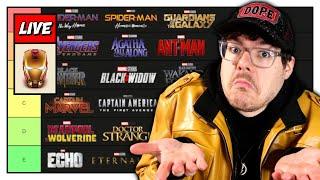 Ranking the ENTIRE Marvel Cinematic Universe... LIVE!