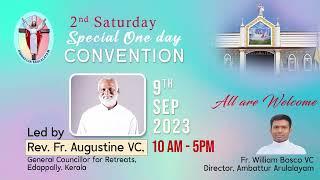 2nd Saturday One Day Convention led by  Fr. Augustine Mundackatt VC | Fr. William Bosco VC