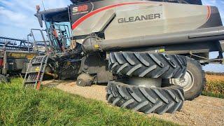 SOYBEAN HARVEST.... never ended like this before. Wheel falls off combine