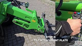 Loader Training Video. Trencher attachment swap.