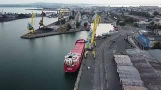 Port Burgas relax aerial video.