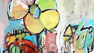 painter Francesco D'Adamo - Mom's Balcony, 2024 (Abstract Expressionism, Lyrical Abstraction)