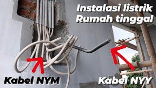 INSTALASI KABEL RUMAHAN! Instalasi Listrik Rumah Tinggal 2 Lantai! Kabel NYM, MCB, Inbow Dus!