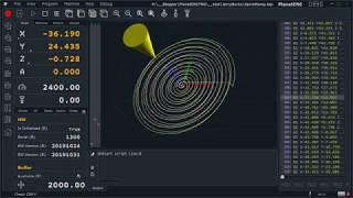 PlanetCNC TNG - Testing spiral cuts