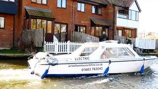 Day boat trip along the River Bure from  Wroxham to Belaugh and back again.