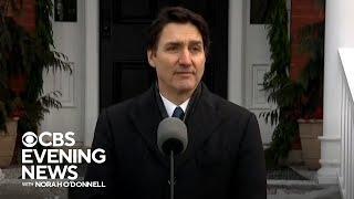 Canadian Prime Minister Trudeau announces resignation