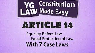 Article 14 - Constitution of India