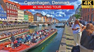 Nyhavn, Copenhagen Denmark 2024 | 4K Walk Around | Iconic Harbor Tour