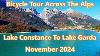 Bicycle tour across the Alps from Lake Constance to Lake Garda (November 2024)