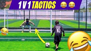 1 v 1 | Young Messi  v Ronaldo | Best funny videos ( never skip the challenge )