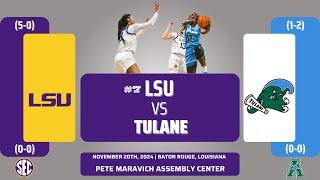 No. 7 LSU vs Tulane | NCAA Women's Basketball | 11.20.24